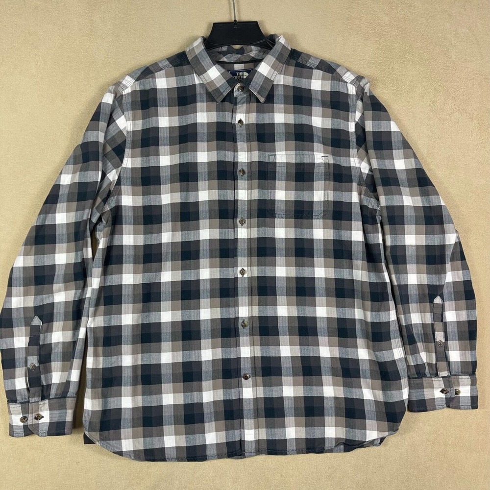 The North Face Mens‎ XL Long Sleeve Button Up Shirt Regular Fit Multicolor Plaid